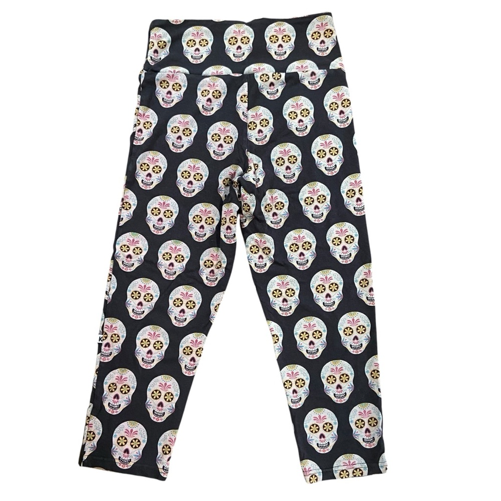 Kickee Capri Length Leggings Sugar Skull Size Medium